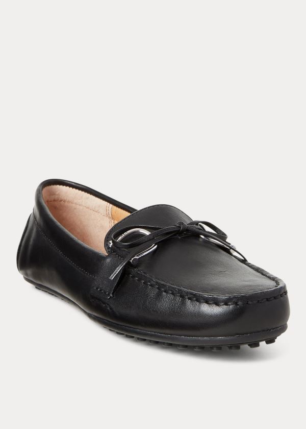 Mocasines Ralph Lauren Mujer Negros - Briley Leather - APTKI7859